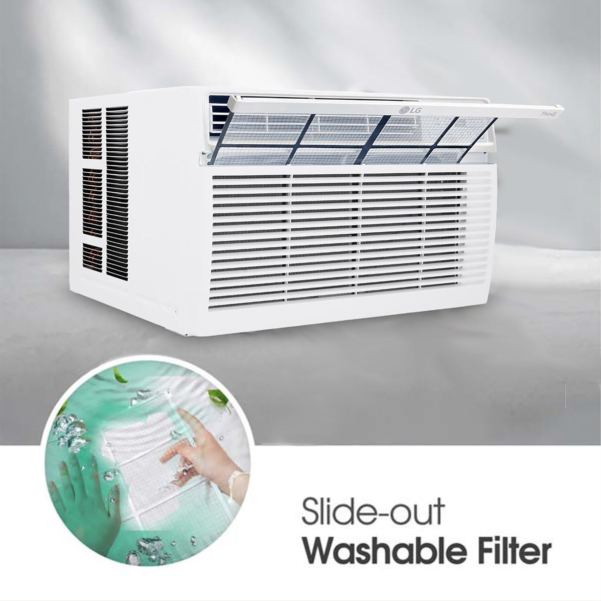 8,000 Window Air Conditioner, 115V, 350 Sq.Ft. (14' x 25' Room Size), Quiet Operation, Electronic Control with Remote